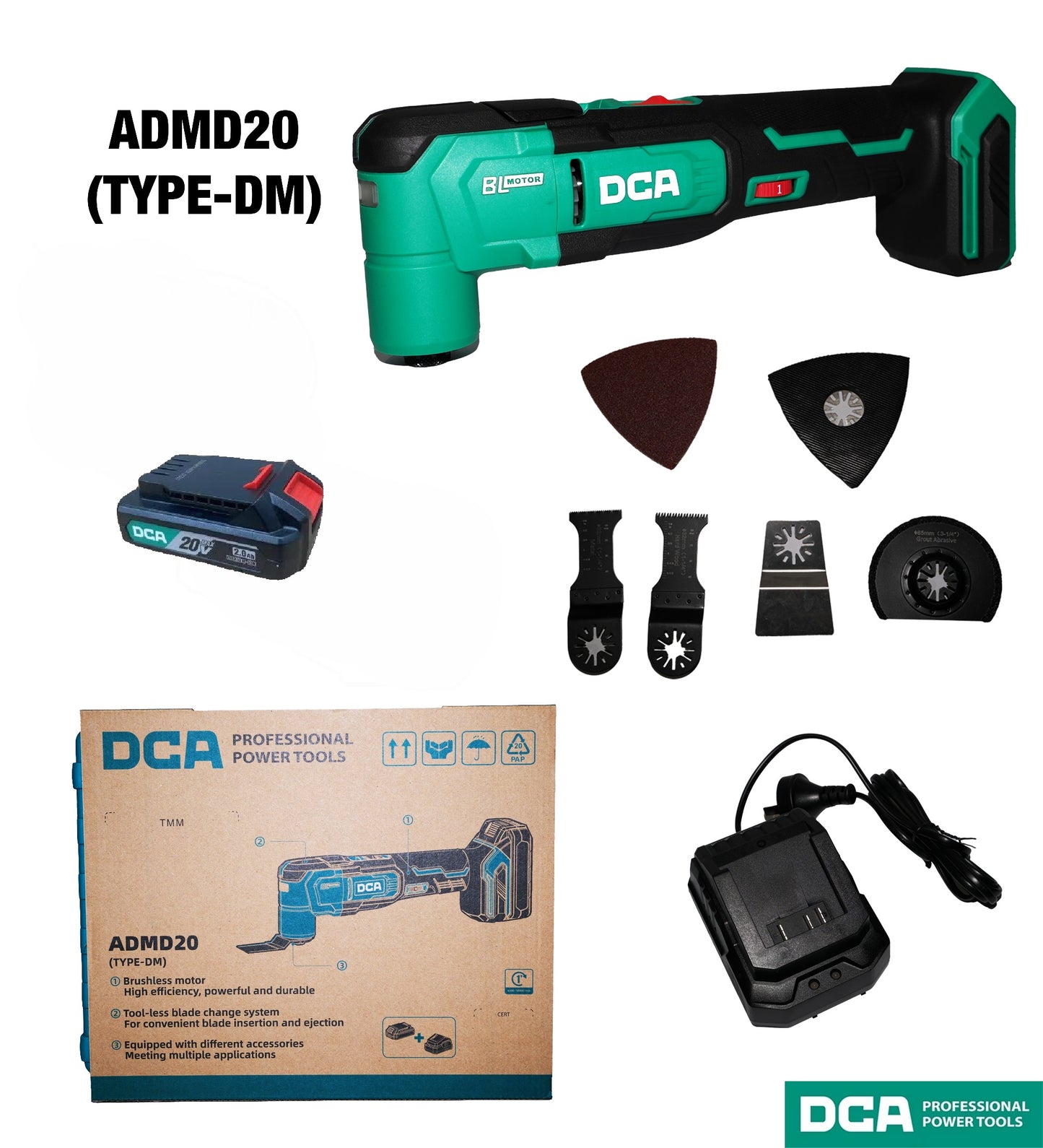 DCA ADMD20 Cordless Brushless Oscillating Multi-tools