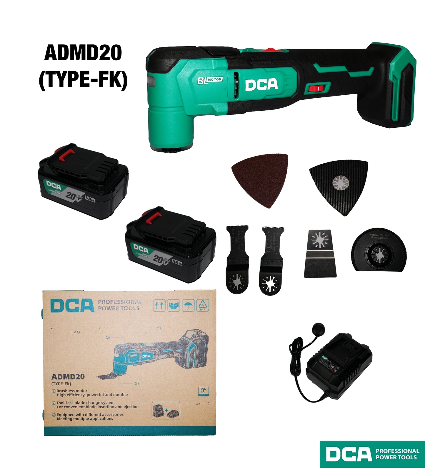 DCA ADMD20 Cordless Brushless Oscillating Multi-tools