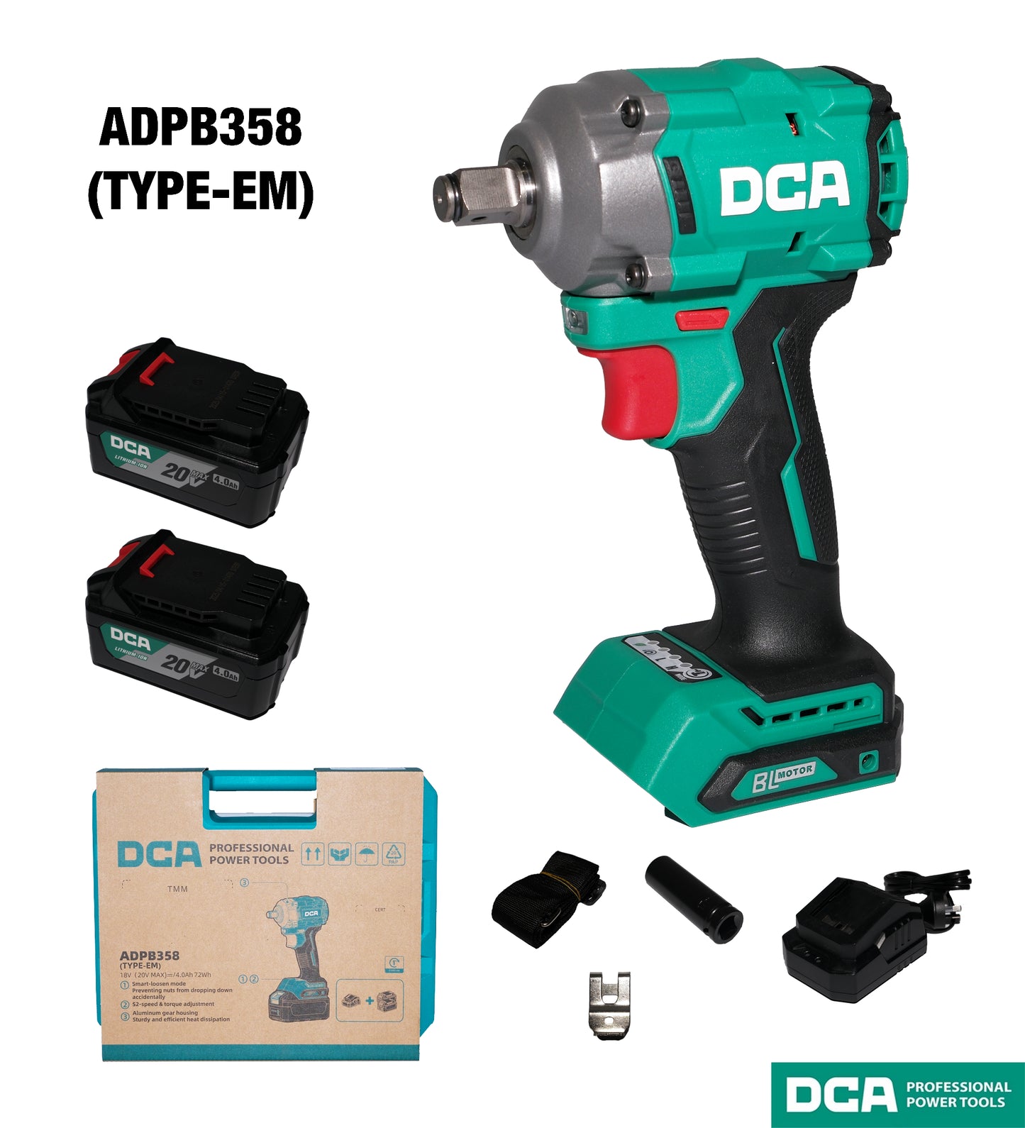 DCA ADPB358 Cordless Brushless Impact Wrench