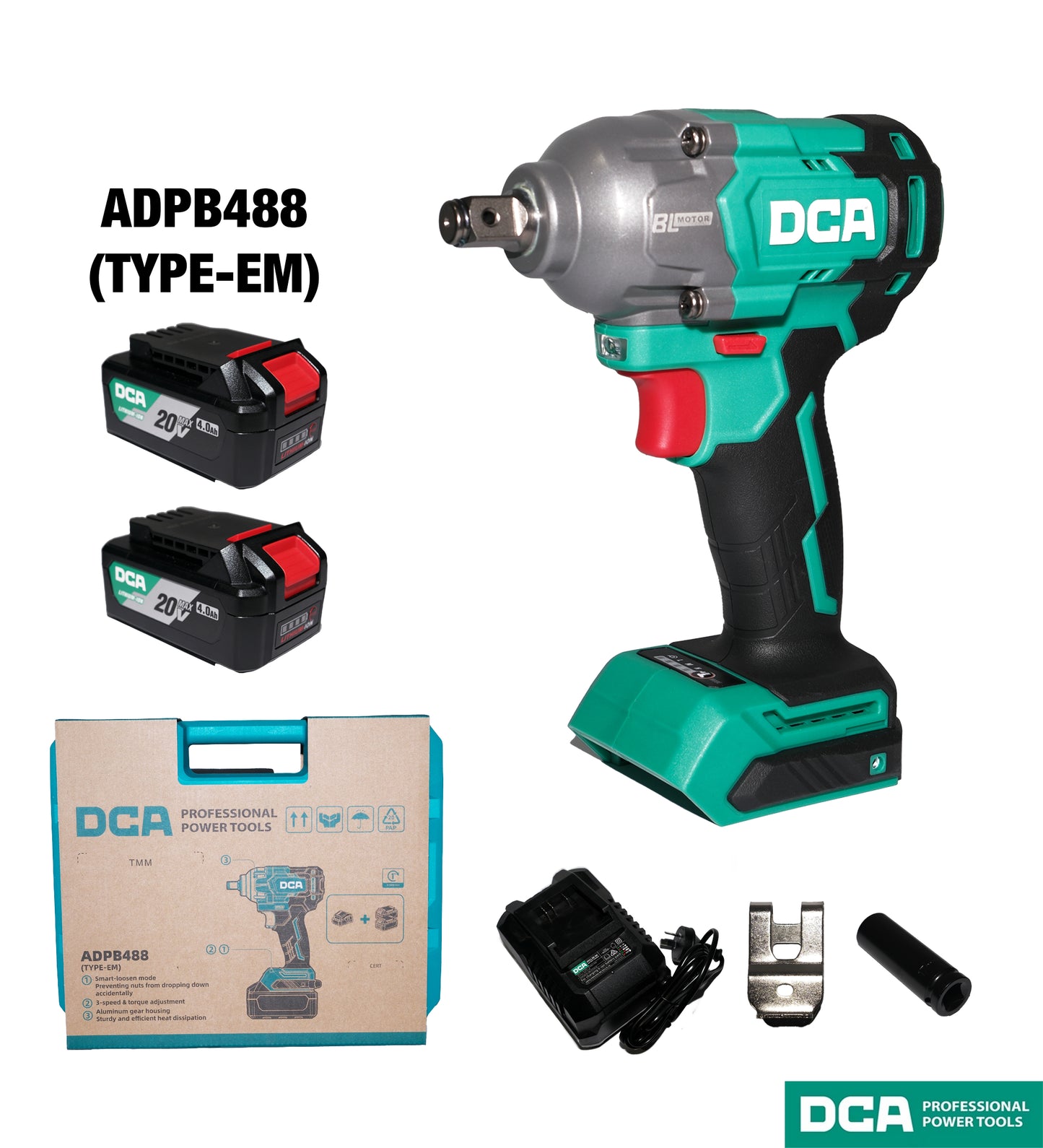 DCA ADPB488 Cordless Brushless Impact Wrench