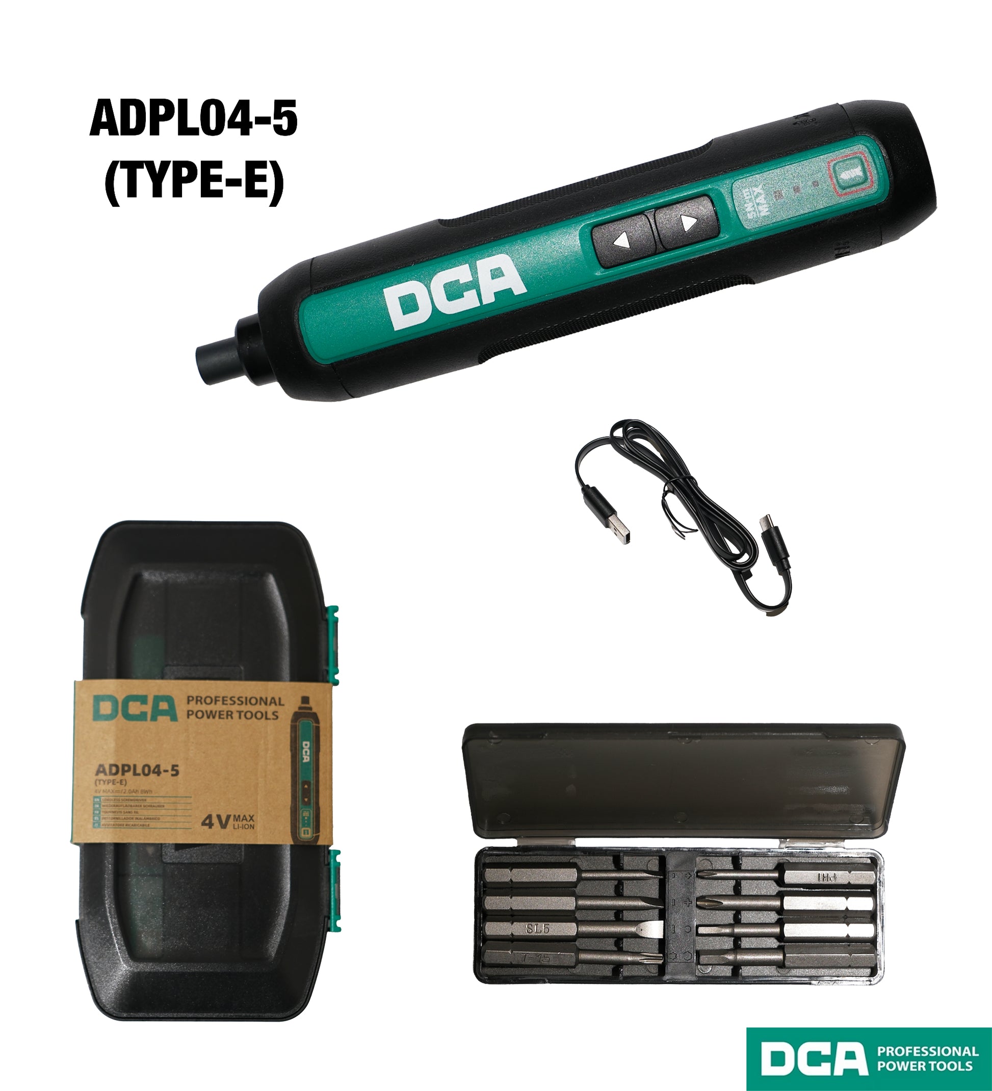 pen screwdriver with charging cable and accessories box