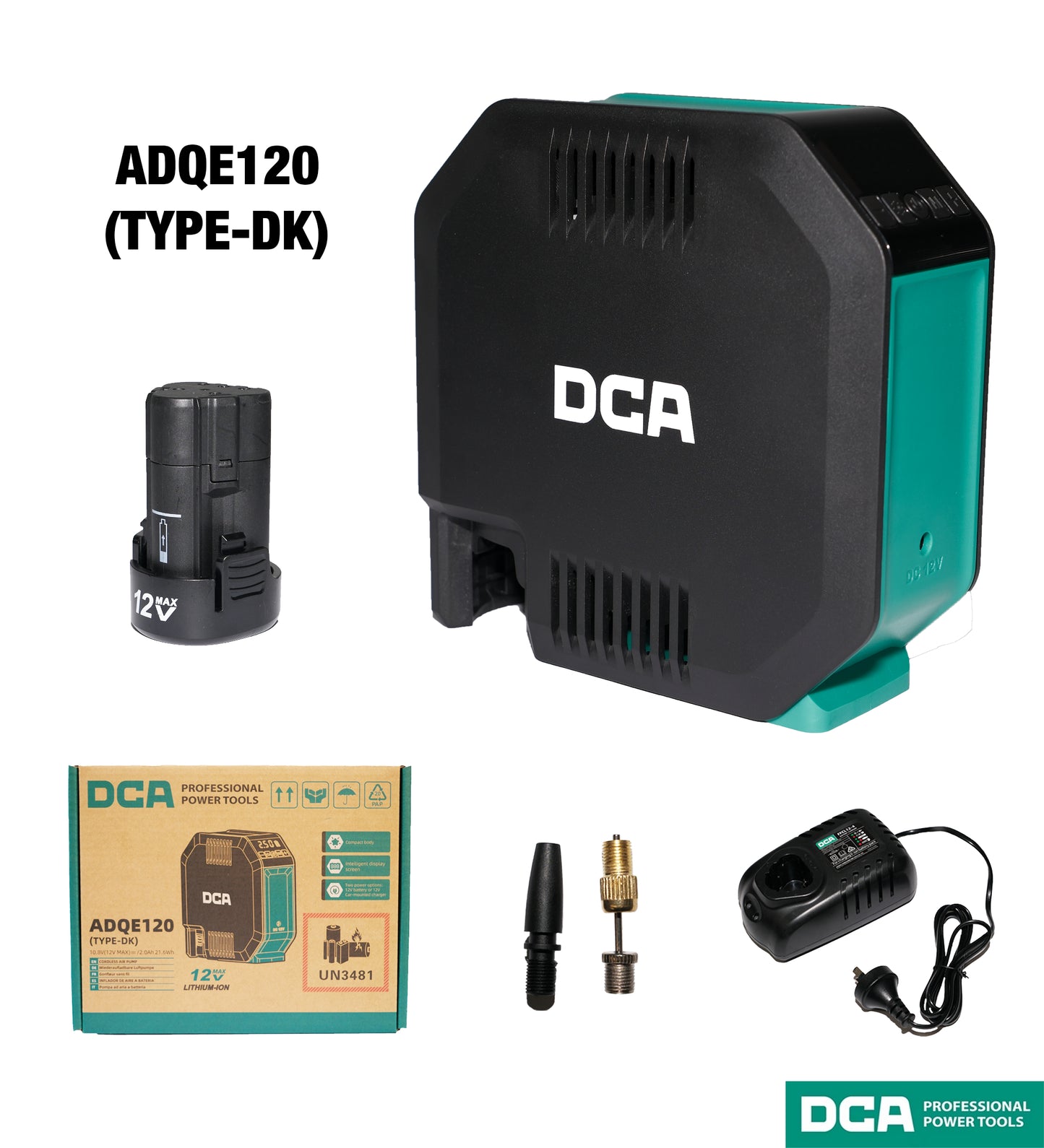 DCA ADQE120 12V Cordless Inflator/Air Pump