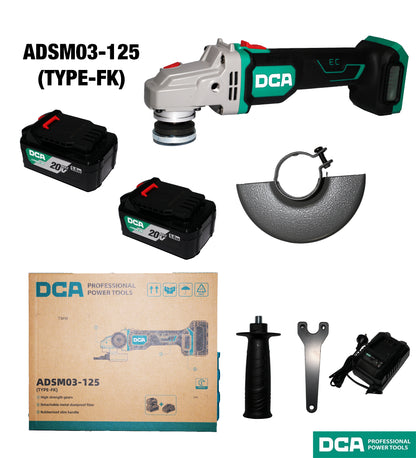 DCA ADSM03-125 Cordless Brushless Angle Grinder