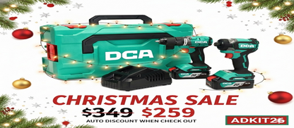 DCA ADKIT26 Brushless Cordless Hammer Drill & Impact Driver 20V Combo Kit