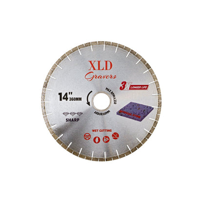 Sliver-brazed saw blade 350mm