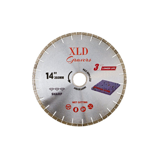 Sliver-brazed saw blade 350mm