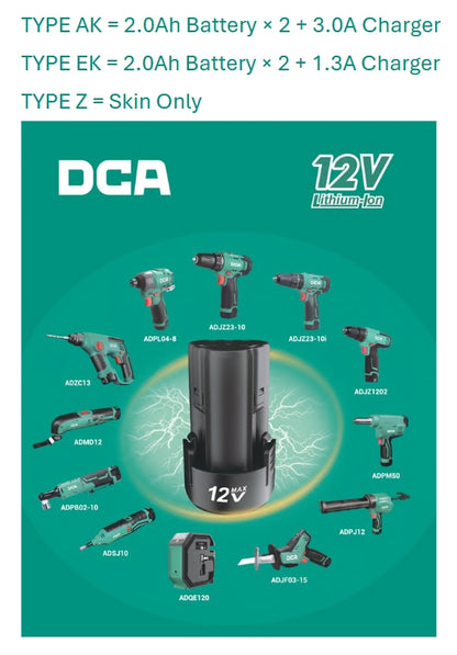 DCA ADJZ23-10i 12V 35NM Brushless Cordless Hammer Drill
