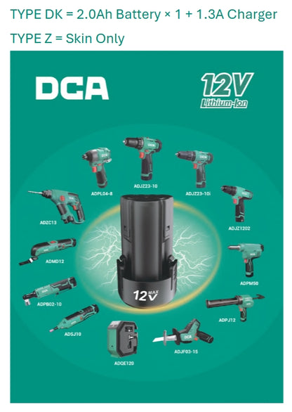 DCA ADQE120 12V Cordless Inflator/Air Pump