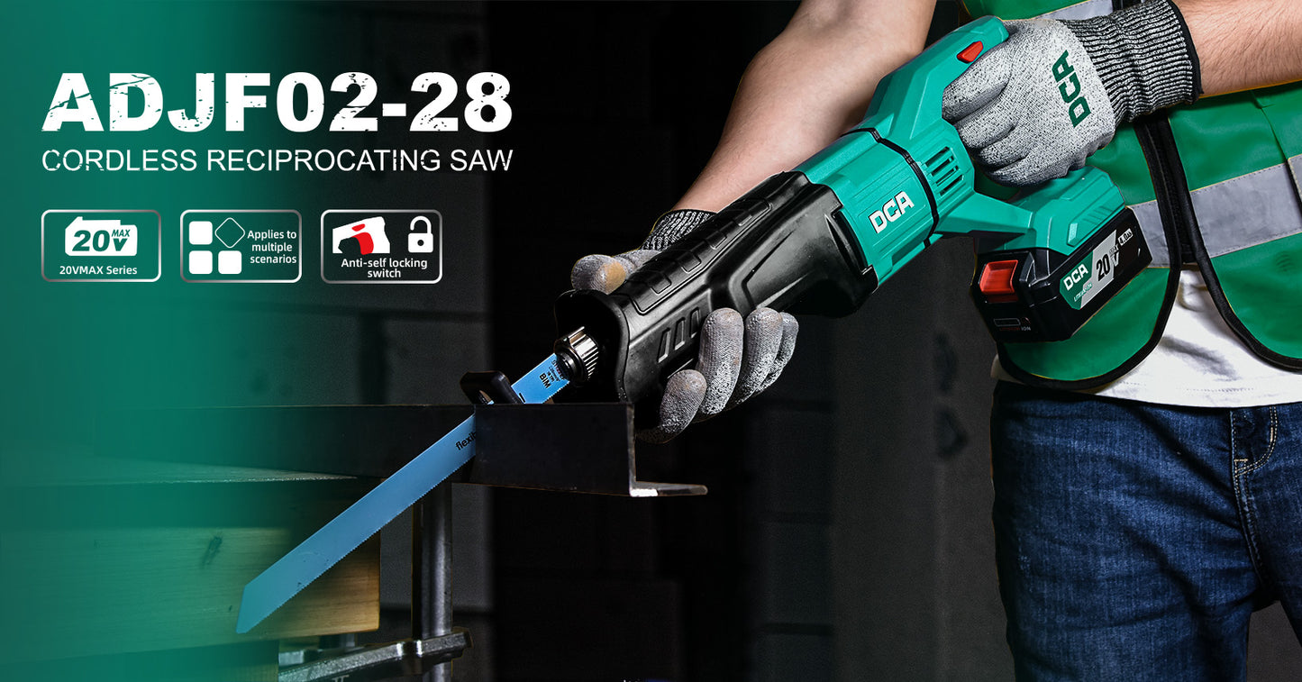 DCA ADJF02-28 cordless reciprocating saw