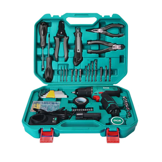 DCA ADJZ1202i 12V Cordless Hammer Drill with Hand Tools Kit-TS