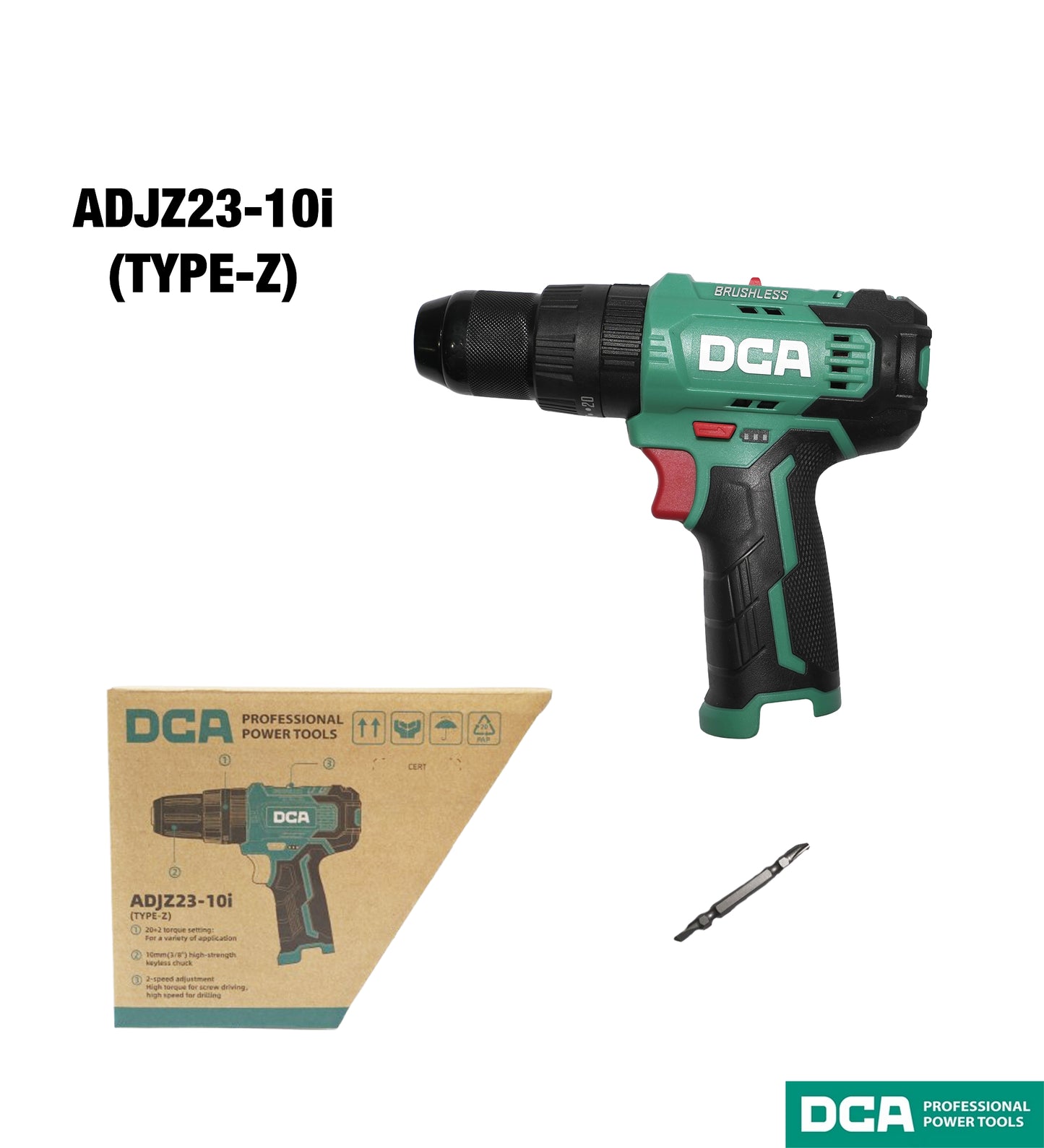 DCA ADJZ23-10i 12V 35NM Brushless Cordless Hammer Drill