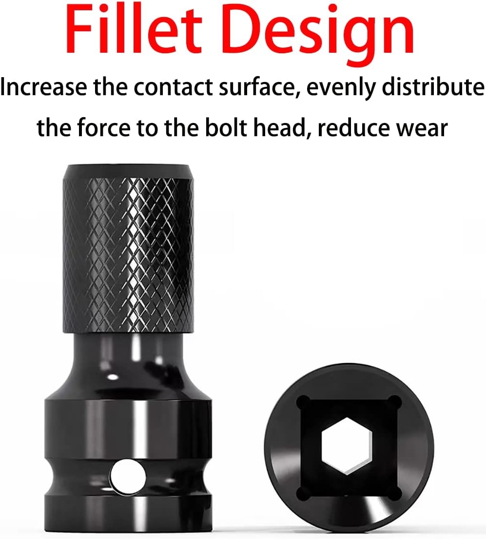DCA 1/2" Square Drive to 1/4" hex socket adapter